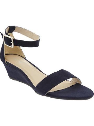 Old Navy Old Navy Womens Sueded Demi Wedge Sandals - Navy