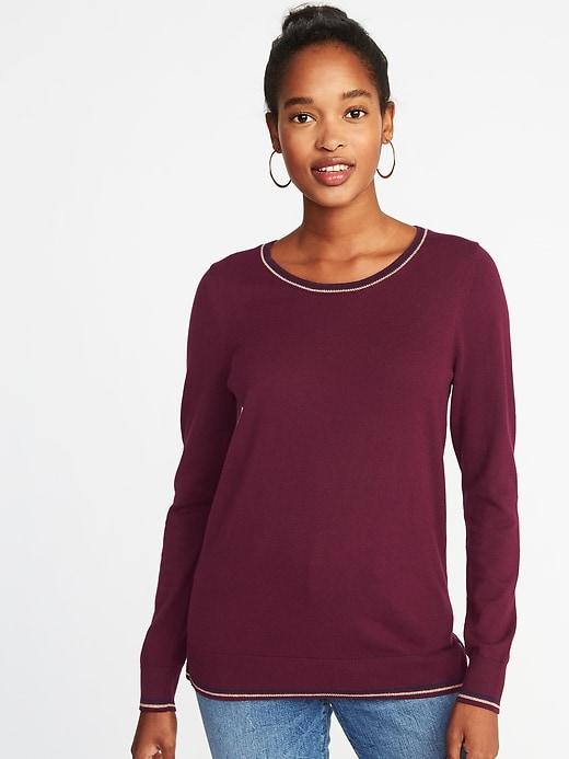 Old Navy Womens Crew-neck Sweater For Women Winter Wine Size S