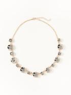 Old Navy Crystal Statement Necklace For Women - Gunmetal Gray