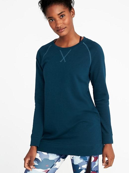 Old Navy Womens French-terry Tunic For Women Victorian Blue Size L