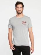 Old Navy Garment Dyed Graphic Tee For Men - Gray Wash