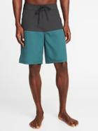Old Navy Mens Color-block Board Shorts For Men (10) Spruce Size 36w