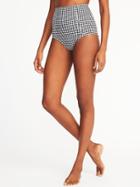 Old Navy Womens High-waist Swim Bottoms For Women Gingham Size Xl