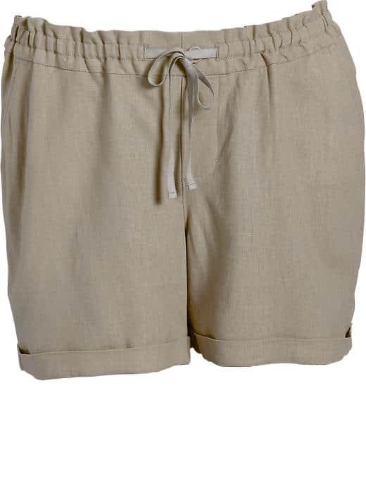 Old Navy Womens Plus Cuffed Linen Blend Shorts 5 - A Stones Throw