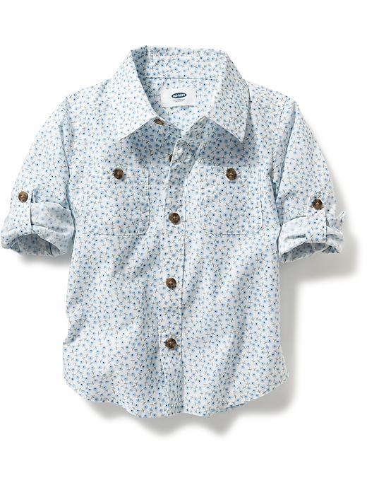 Old Navy Floral Poplin Shirt - White