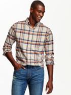 Old Navy Mens Slim Fit Flannel Shirt Size Xxl Big - Very French Mustard