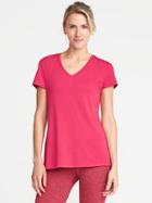 Old Navy Womens V-neck Performance Tee For Women Ruby Pink Size Xs