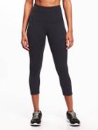 Old Navy Go Warm Fitted Compression Crops For Women - Lost At Sea Navy