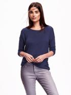 Old Navy Supersoft Cocoon Tunic Top - Lost At Sea Navy