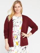 Old Navy Womens Semi-fitted Plus-size V-neck Cardi Gosh Garnet Size 2x