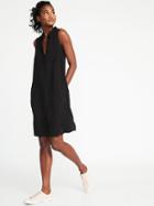 Old Navy Womens Sleeveless Swing Shirt Dress For Women Blackjack Size Xs