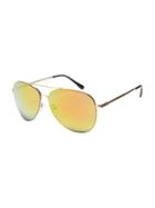 Old Navy Womens Wire-frame Aviator Sunglasses For Women Orange Size One Size