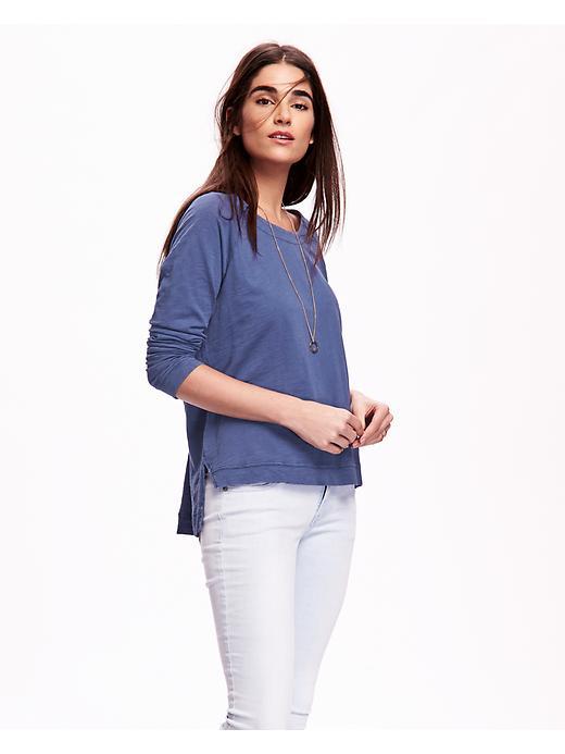 Old Navy Long Sleeve Square Fit Tee - Mariana Trench