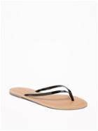 Old Navy Womens Faux-leather Capri Sandals For Women Black Size 6