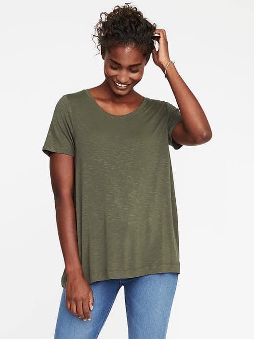 Old Navy Luxe Slub Knit Swing Tee For Women - About Thyme