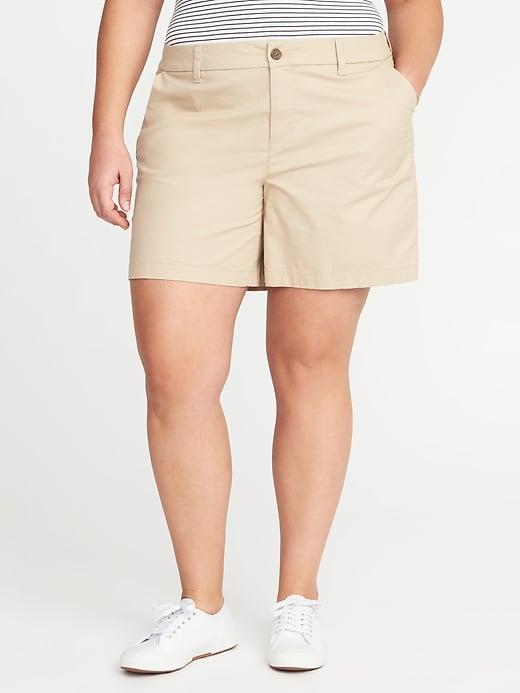 Old Navy Womens Mid-rise Plus-size Everyday Shorts (7) Upper Crust Size 22