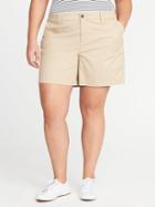 Old Navy Womens Mid-rise Plus-size Everyday Shorts (7) Upper Crust Size 22