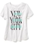 Old Navy New York Graphic Tee For Women - Bright White 2