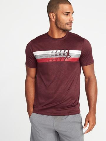 Old Navy Mens Graphic Go-dry Eco Performance Tee For Men Running Man Size Xs