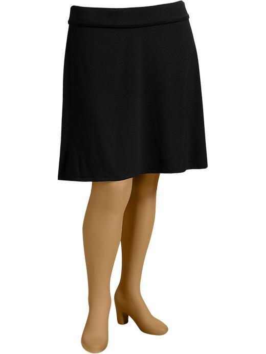 Old Navy Womens Plus Jersey Knit Skirts - Black Jack