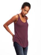 Old Navy Relaxed Linen Blend Curved Hem Tank For Women - Pink Tangiers