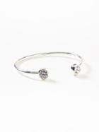 Old Navy Silver Toned Crystal Cuff Bracelet For Women - Silver