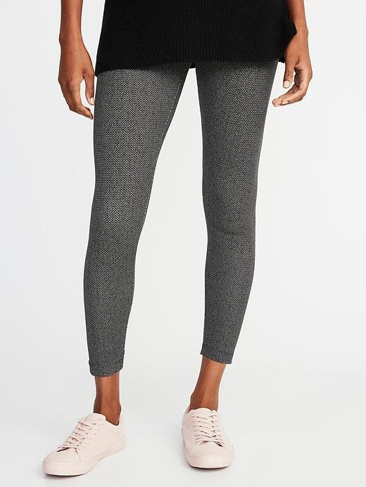 Old Navy Womens Printed Jersey Leggings For Women Herringbone Size M