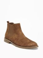 Old Navy Sueded Chelsea Boots For Men - Browns