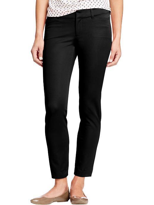 Old Navy Womens The Pixie Skinny Ankle Pants - Black Jack