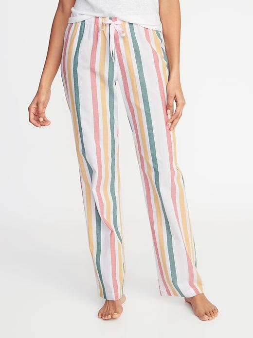 Printed Poplin Sleep Pants For Women