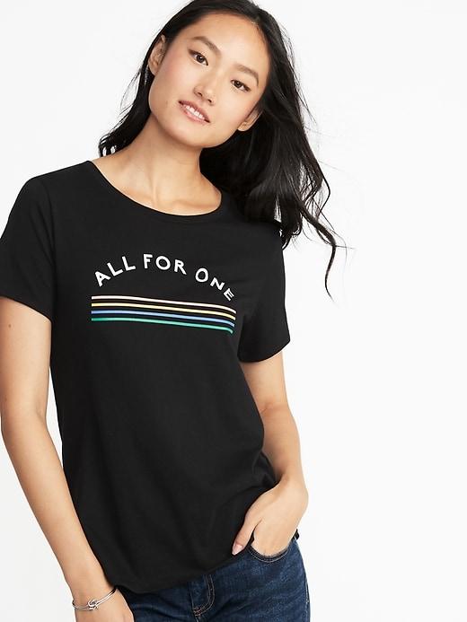 Old Navy Womens Everywear Graphic Tee For Women All For One Size M