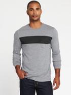 Old Navy Soft Washed Chest Stripe Pocket Tee For Men - Heather Gray