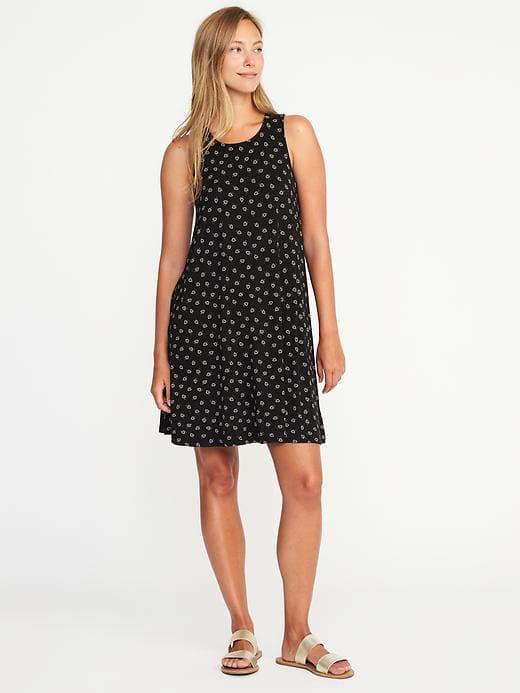 Old Navy Jersey Swing Dress For Women - White Flower