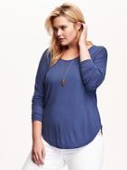 Old Navy Womens Plus Scoop Neck Tee Size 1x Plus - Mariana Trench