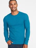 Old Navy Mens Soft-washed Thermal Crew-neck Tee For Men Azurite Size Xs