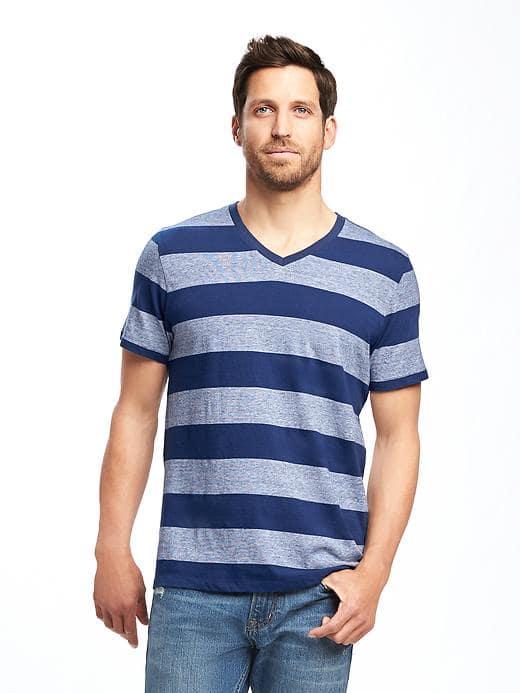 Old Navy Soft Washed V Neck Tee For Men - Teacup Navy
