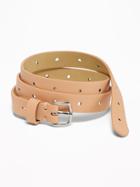 Old Navy Womens Skinny Perforated Belt For Women Vachetta Size L/xl