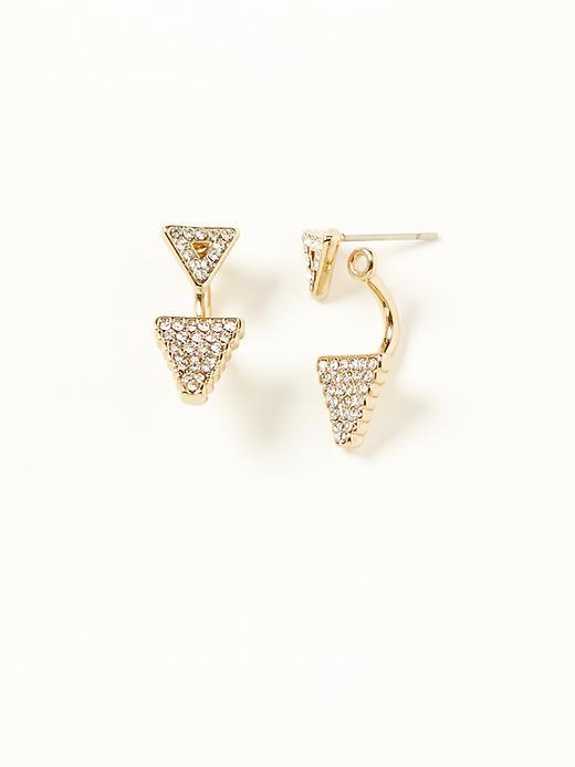 Old Navy Pav Pyramid Ear Jackets For Women - Gold