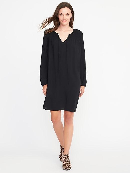 Old Navy Womens Smocked Swing Dress For Women Black Size Xs