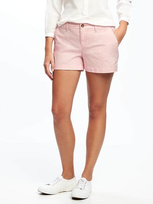 Old Navy Relaxed Mid Rise Shorts For Women 3 1/2 - Pink Sky