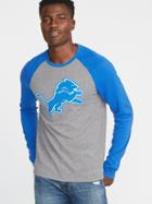 Old Navy Mens Nfl Graphic Raglan Tee For Men Lions Size S