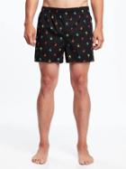 Old Navy Printed Boxer Shorts For Men - Watermelon Palm Print
