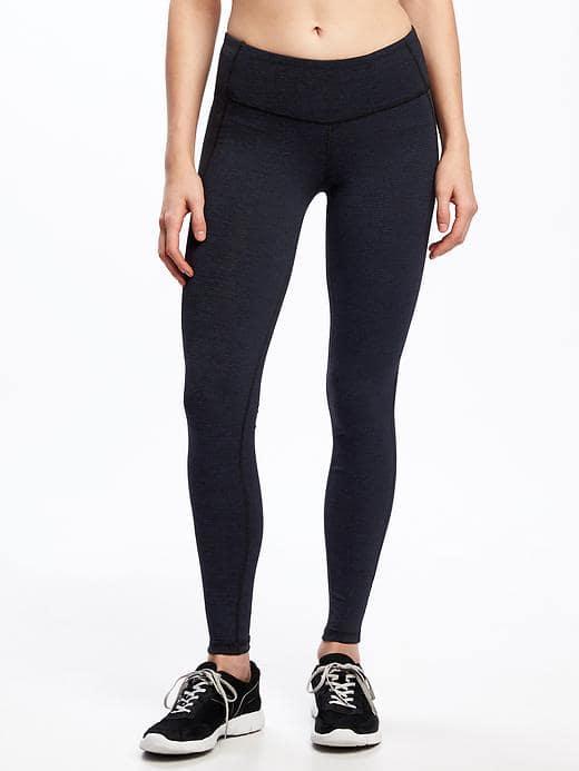 Old Navy Go Dry Cool Mid Rise Melange Compression Legging For Women - Lost At Sea Navy