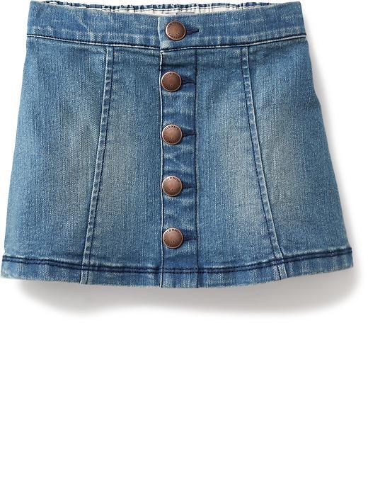 Old Navy Button Front Denim Skirt - Dark Wash