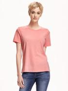 Old Navy Relaxed Crew Neck Tee For Women - Pink Taffy