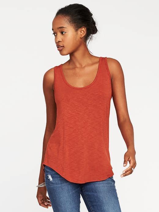 Old Navy Relaxed Slub Knit Luxe Tank For Women - Deep Rose
