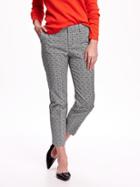 Old Navy Mid Rise Harper Trousers Size 0 Regular - White Geo