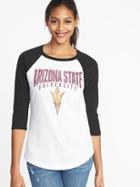 Old Navy Womens College-team 3/4-length Raglan Tee For Women Arizona State Size S