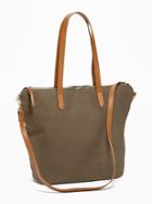 Old Navy Womens Canvas Tote For Women Olive Size One Size