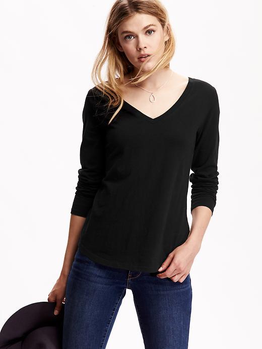Old Navy Womens V Neck Tees Size M Tall - Blackjack